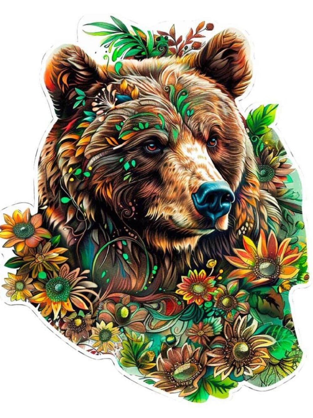 Bear wooden jigsaw puzzle